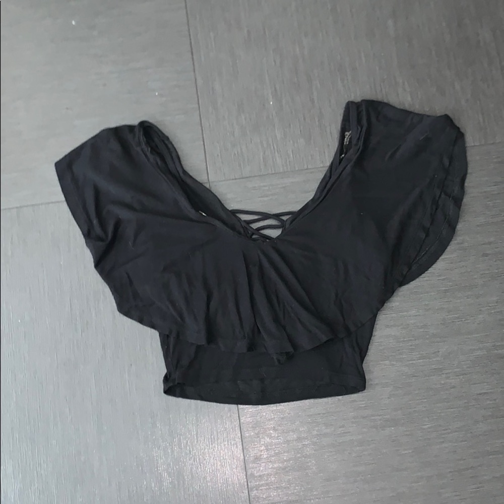 Black crop top - Picture 2 of 3